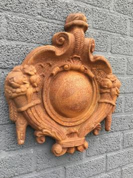 Gietijzeren wanddecoratie - Oeil de Boeuf - rustiek